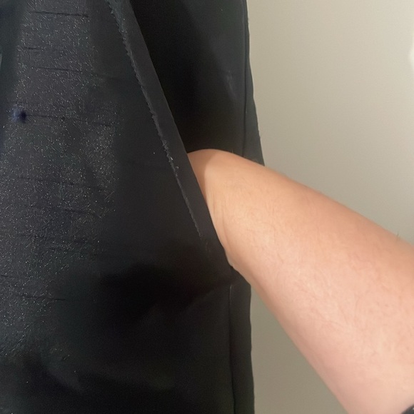 Banana Republic Black Dress with Flutter Cap Sleeves Size 10 - Picture 6 of 9